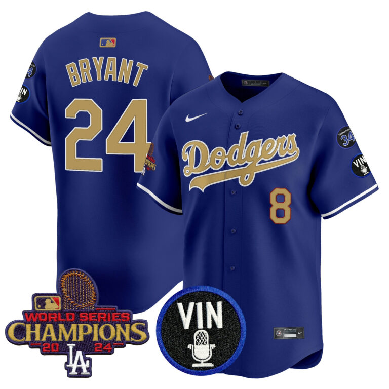 Men Los Angeles Dodgers 24 Bryant blue Sakura Edition Nike MLB 2025 Jersey style5